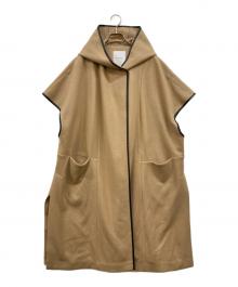 LOVELESS（ラブレス）の古着「フーディーパイピングジレ」｜ベージュ