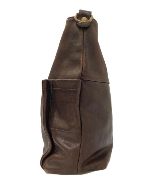 IL BISONTE（イル ビゾンテ）IL BISONTE (イル ビゾンテ) レザーショルダーバッグ ブラウンの古着・服飾アイテム