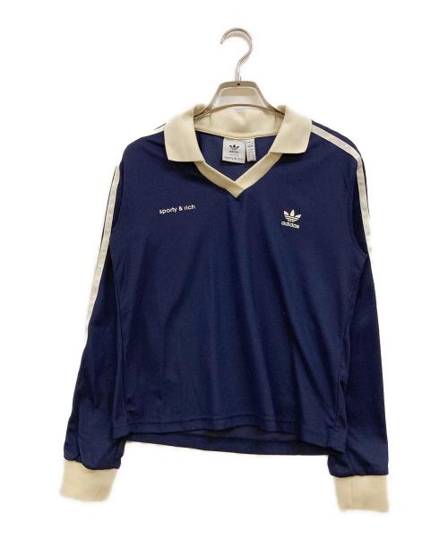 adidas（アディダス）adidas (アディダス) Sporty & Rich (スポーティーアンドリッチ) サッカージャージシャツ ネイビーの古着・服飾アイテム