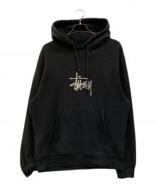 stussy（ステューシー）の古着「プルオーバーパーカー」｜ブラック