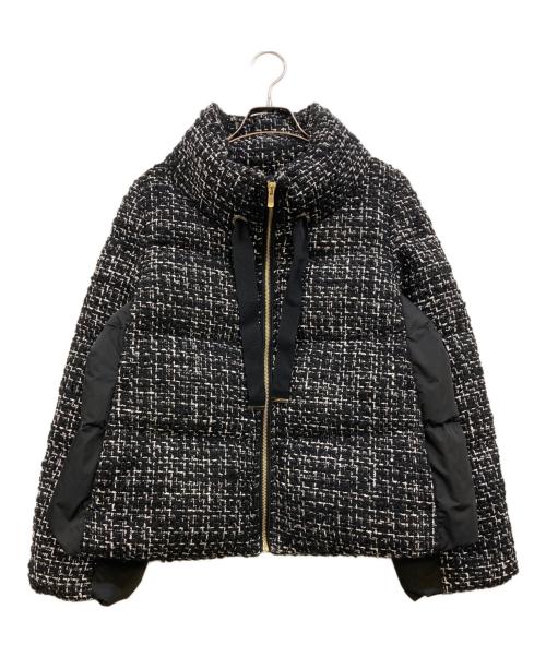 ANAYI（アナイ）ANAYI (アナイ) リングツイードスタンドダウンコート ブラック サイズ:38の古着・服飾アイテム