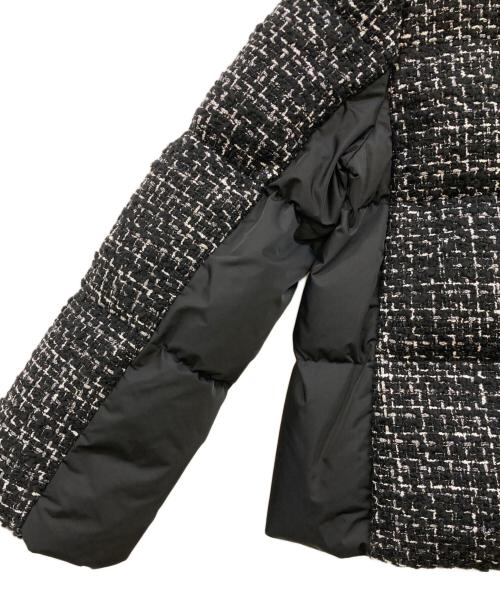 ANAYI（アナイ）ANAYI (アナイ) リングツイードスタンドダウンコート ブラック サイズ:38の古着・服飾アイテム