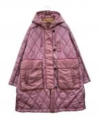 DIESELディーゼル）の古着「リバーシブル ナイロン ボア 中綿キルティングコート」｜ラベンダー