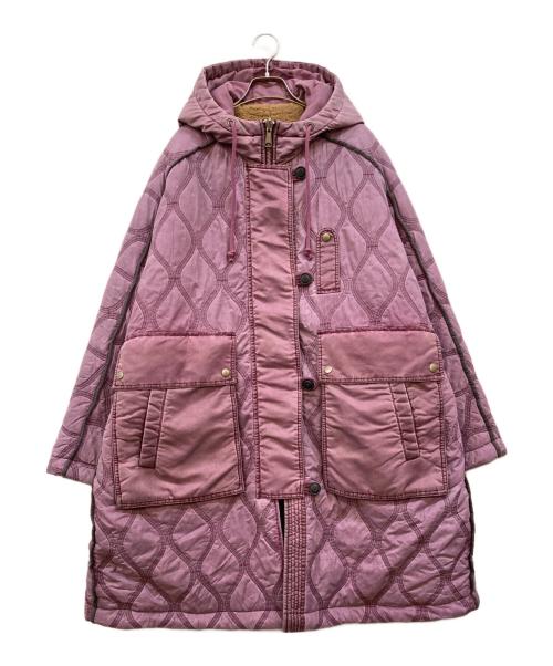DIESEL（ディーゼル）DIESEL (ディーゼル) リバーシブル ナイロン ボア 中綿キルティングコート ラベンダー サイズ:XXSの古着・服飾アイテム