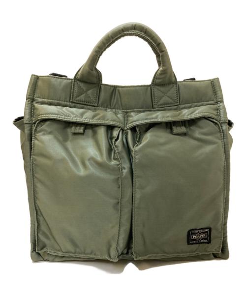 PORTER（ポーター）PORTER (ポーター) PX TANKER 2WAY VERTICAL TOTE BAG (M) カーキの古着・服飾アイテム
