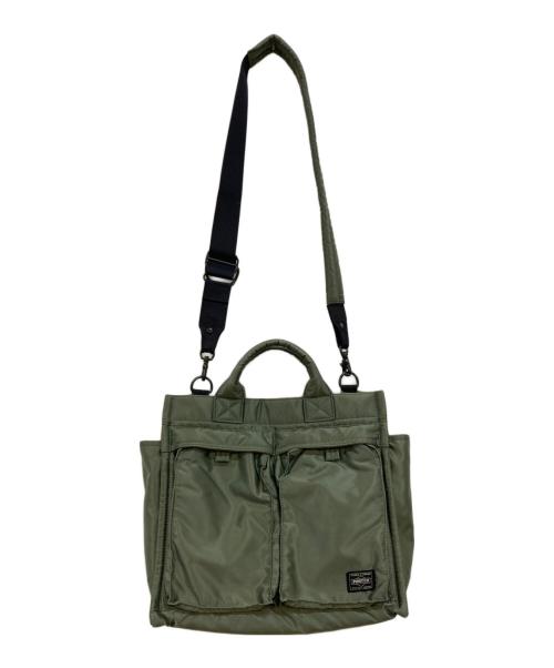 PORTER（ポーター）PORTER (ポーター) PX TANKER 2WAY VERTICAL TOTE BAG (M) カーキの古着・服飾アイテム