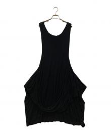 LIMI feu（リミフゥ）の古着「変形ノースリーブワンピース」｜ブラック