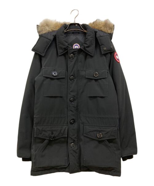 CANADA GOOSE（カナダグース）CANADA GOOSE (カナダグース) JASPER ファー付 レザー切替ダウンジャケット ブラック サイズ:XSの古着・服飾アイテム