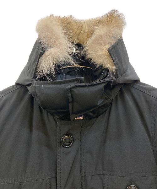 CANADA GOOSE（カナダグース）CANADA GOOSE (カナダグース) JASPER ファー付 レザー切替ダウンジャケット ブラック サイズ:XSの古着・服飾アイテム
