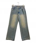 LURAKUルラク）の古着「セミフレアウォッシュデニム」｜インディゴ