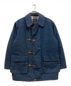 LANOLINIラノリーニ）の古着「裏地チェック ファイヤーマンジャケット」｜ネイビー
