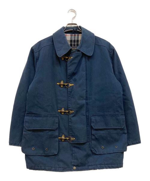 LANOLINI（ラノリーニ）LANOLINI (ラノリーニ) 裏地チェック ファイヤーマンジャケット ネイビー サイズ:Ｍの古着・服飾アイテム