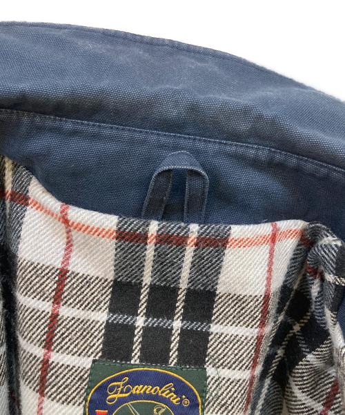 LANOLINI（ラノリーニ）LANOLINI (ラノリーニ) 裏地チェック ファイヤーマンジャケット ネイビー サイズ:Ｍの古着・服飾アイテム