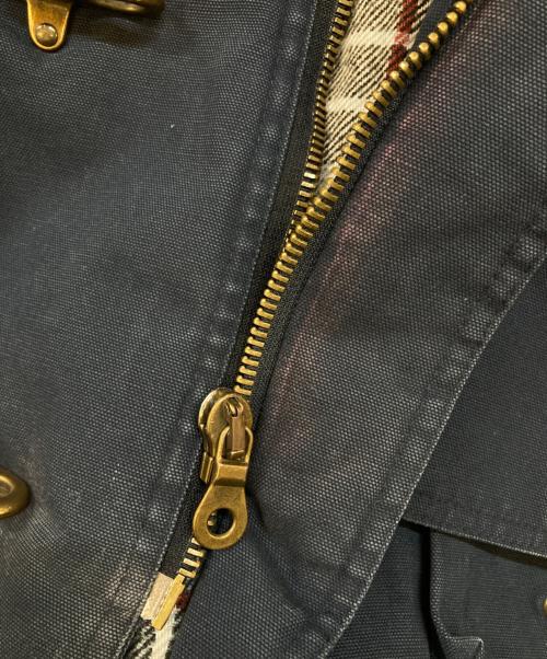 LANOLINI（ラノリーニ）LANOLINI (ラノリーニ) 裏地チェック ファイヤーマンジャケット ネイビー サイズ:Ｍの古着・服飾アイテム