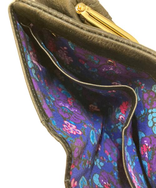 ANNA SUI（アナスイ）ANNA SUI (アナスイ) がま口二つ折りレザーウォレット ブラックの古着・服飾アイテム