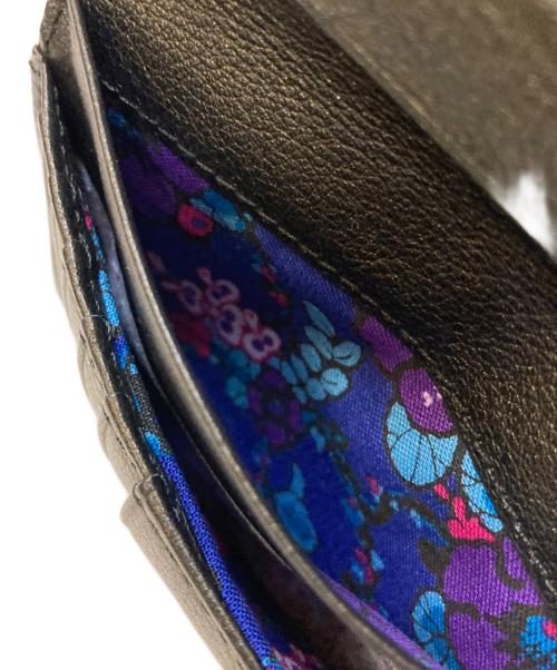 ANNA SUI（アナスイ）ANNA SUI (アナスイ) がま口二つ折りレザーウォレット ブラックの古着・服飾アイテム