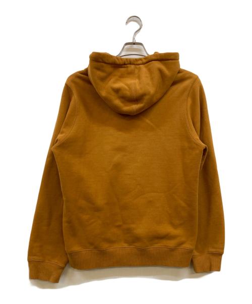 stussy（ステューシー）stussy (ステューシー) ワンポイントロゴフーディー ブラウン サイズ:Mの古着・服飾アイテム