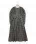 Her lip to（ハーリップトゥ）の古着「GallieraPlaidLongDress」｜グレー