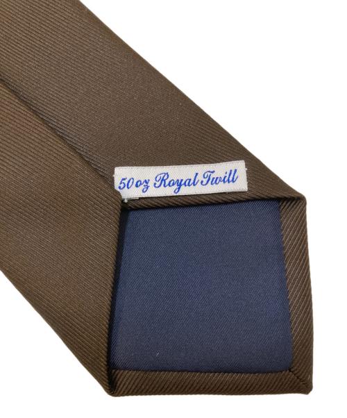 JOHN COMFORT（ジョンコンフォート）JOHN COMFORT (ジョンコンフォート) 50oz Royal Twill (50オンスロイヤルツイル) ネクタイ ブラウン サイズ:下記参照の古着・服飾アイテム