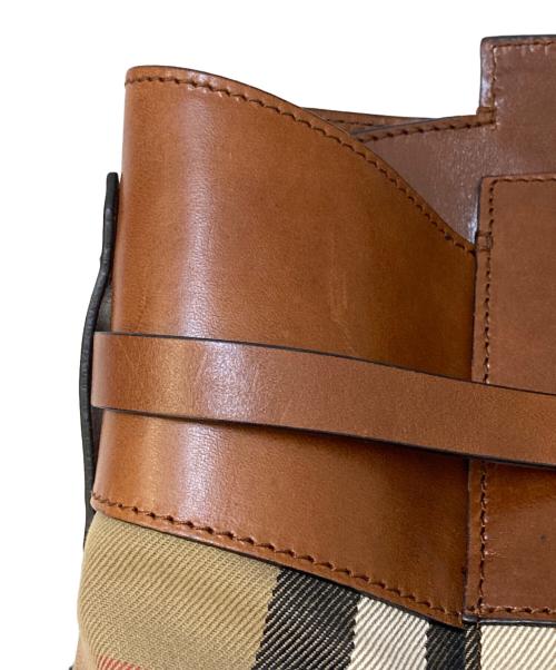 BURBERRY（バーバリー）BURBERRY (バーバリー) ノバチェックハ レザー切替トートバッグ ブラウン サイズ:下記参照の古着・服飾アイテム