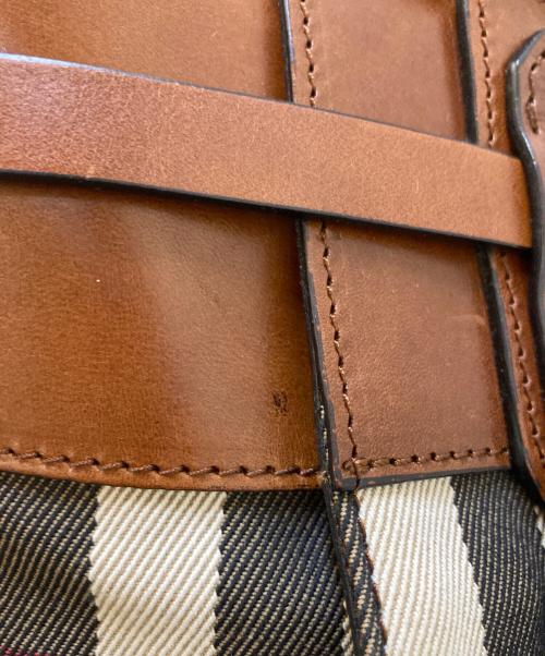 BURBERRY（バーバリー）BURBERRY (バーバリー) ノバチェックハ レザー切替トートバッグ ブラウン サイズ:下記参照の古着・服飾アイテム