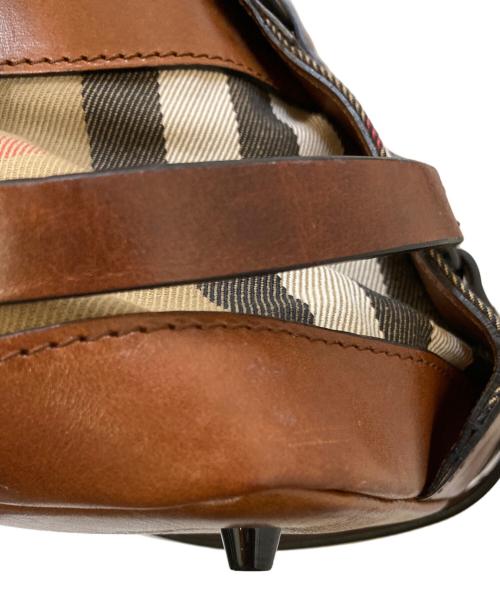 BURBERRY（バーバリー）BURBERRY (バーバリー) ノバチェックハ レザー切替トートバッグ ブラウン サイズ:下記参照の古着・服飾アイテム