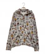 Hysteric Glamourヒステリックグラマー）の古着「総柄ジップパーカー」｜グレー
