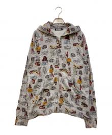 Hysteric Glamour（ヒステリックグラマー）の古着「総柄ジップパーカー」｜グレー