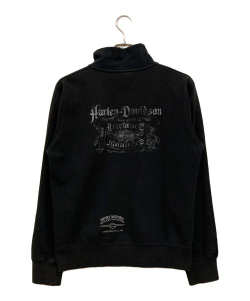 HARLEY-DAVIDSON（ハーレーダビッドソン）HARLEY-DAVIDSON (ハーレーダビッドソン) ジップアップスウェット ブラック サイズ:Ｌの古着・服飾アイテム