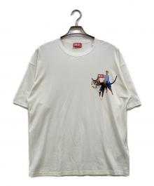 DIESEL（ディーゼル）の古着「T-BOXT-JP-HANKYU Tシャツ」｜ホワイト