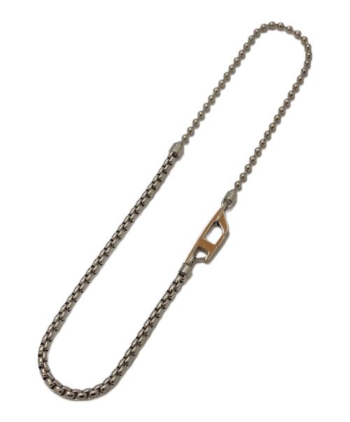 DIESEL（ディーゼル）DIESEL (ディーゼル) Dロゴネックレス シルバーの古着・服飾アイテム