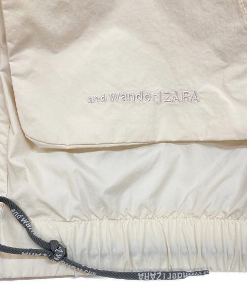 and wander（アンドワンダー）and wander (アンドワンダー) ZARA (ザラ) スタンドカラーブルゾン アイボリー サイズ:Lの古着・服飾アイテム
