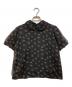 tricot COMME des GARCONS（トリココムデギャルソン）の古着「花柄シアーブラウス」｜ブラック