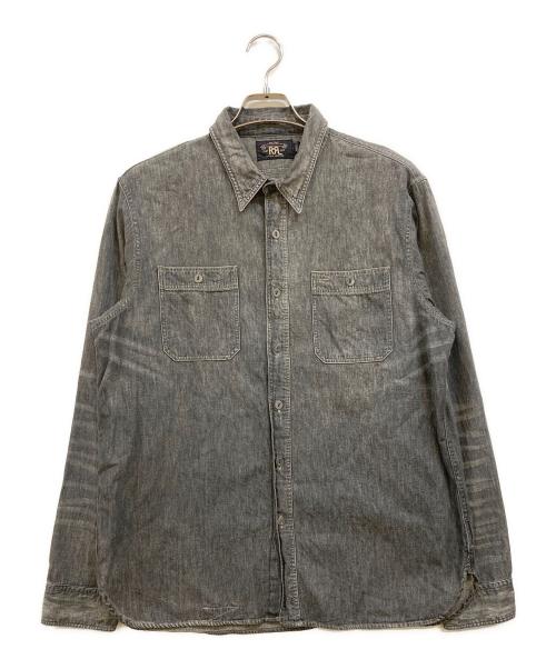 RRL（ダブルアールエル）RRL (ダブルアールエル) シャンブレーデニムシャツ グレー サイズ:Lの古着・服飾アイテム