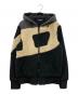 DIESEL（ディーゼル）の古着「ボアフリースフーデッドジャケット」｜ブラック×ホワイト