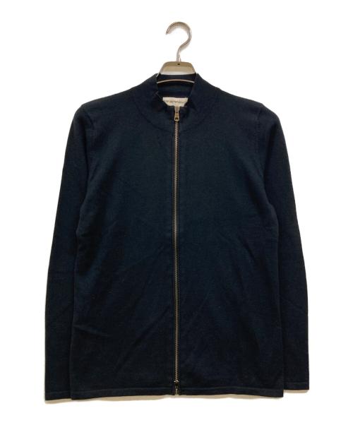 EMPORIO ARMANI（エンポリオ アルマーニ）EMPORIO ARMANI (エンポリオ アルマーニ) カシミヤコットン ドライバーズニット ブラック サイズ:48の古着・服飾アイテム