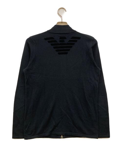 EMPORIO ARMANI（エンポリオ アルマーニ）EMPORIO ARMANI (エンポリオ アルマーニ) カシミヤコットン ドライバーズニット ブラック サイズ:48の古着・服飾アイテム