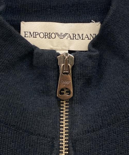 EMPORIO ARMANI（エンポリオ アルマーニ）EMPORIO ARMANI (エンポリオ アルマーニ) カシミヤコットン ドライバーズニット ブラック サイズ:48の古着・服飾アイテム