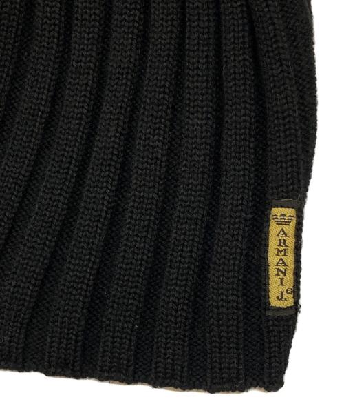 ARMANI JEANS（アルマーニジーンズ）ARMANI JEANS (アルマーニジーンズ) ドライバーズニット ブラック サイズ:Lの古着・服飾アイテム