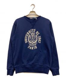 POLO RALPH LAUREN（ポロ・ラルフローレン）の古着「プリントスウェット」｜ネイビー