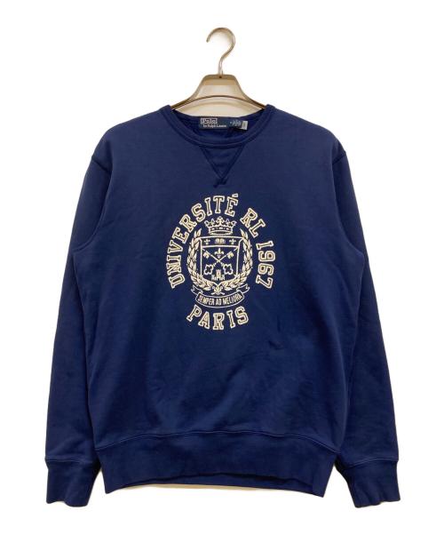 POLO RALPH LAUREN（ポロ・ラルフローレン）POLO RALPH LAUREN (ポロ・ラルフローレン) プリントスウェット ネイビー サイズ:Ｍの古着・服飾アイテム