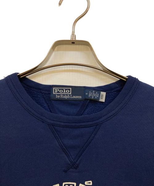 POLO RALPH LAUREN（ポロ・ラルフローレン）POLO RALPH LAUREN (ポロ・ラルフローレン) プリントスウェット ネイビー サイズ:Ｍの古着・服飾アイテム