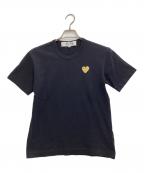 PLAY COMME des GARCONSプレイコムデギャルソン）の古着「ハートロゴTシャツ」｜ブラック