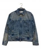 NOMANUALノーマニュアル）の古着「WASHED DENIM TRUCKER JACKET」｜インディゴ