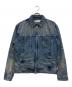 NOMANUAL（ノーマニュアル）の古着「WASHED DENIM TRUCKER JACKET」｜インディゴ