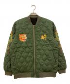 YOIDOREヨイドレ）の古着「スーベニアリバーシブルジャケット」｜カーキ