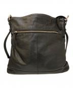 COACHコーチ）の古着「レザーショルダーバッグ」｜ブラック