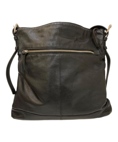 COACH（コーチ）COACH (コーチ) レザーショルダーバッグ ブラックの古着・服飾アイテム