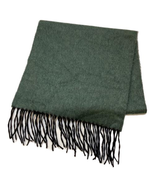 PIACENZA（ピアチェンツァ）PIACENZA (ピアチェンツァ) バイカラーマフラー グリーンの古着・服飾アイテム