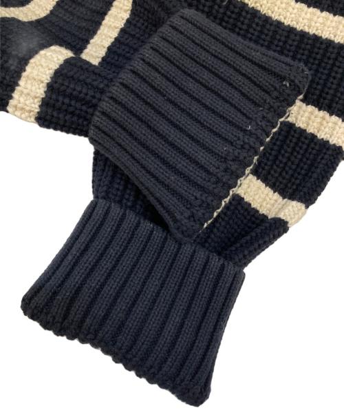 POLO RALPH LAUREN（ポロ・ラルフローレン）POLO RALPH LAUREN (ポロ・ラルフローレン) コットンボーダーニット ネイビー サイズ:XLの古着・服飾アイテム